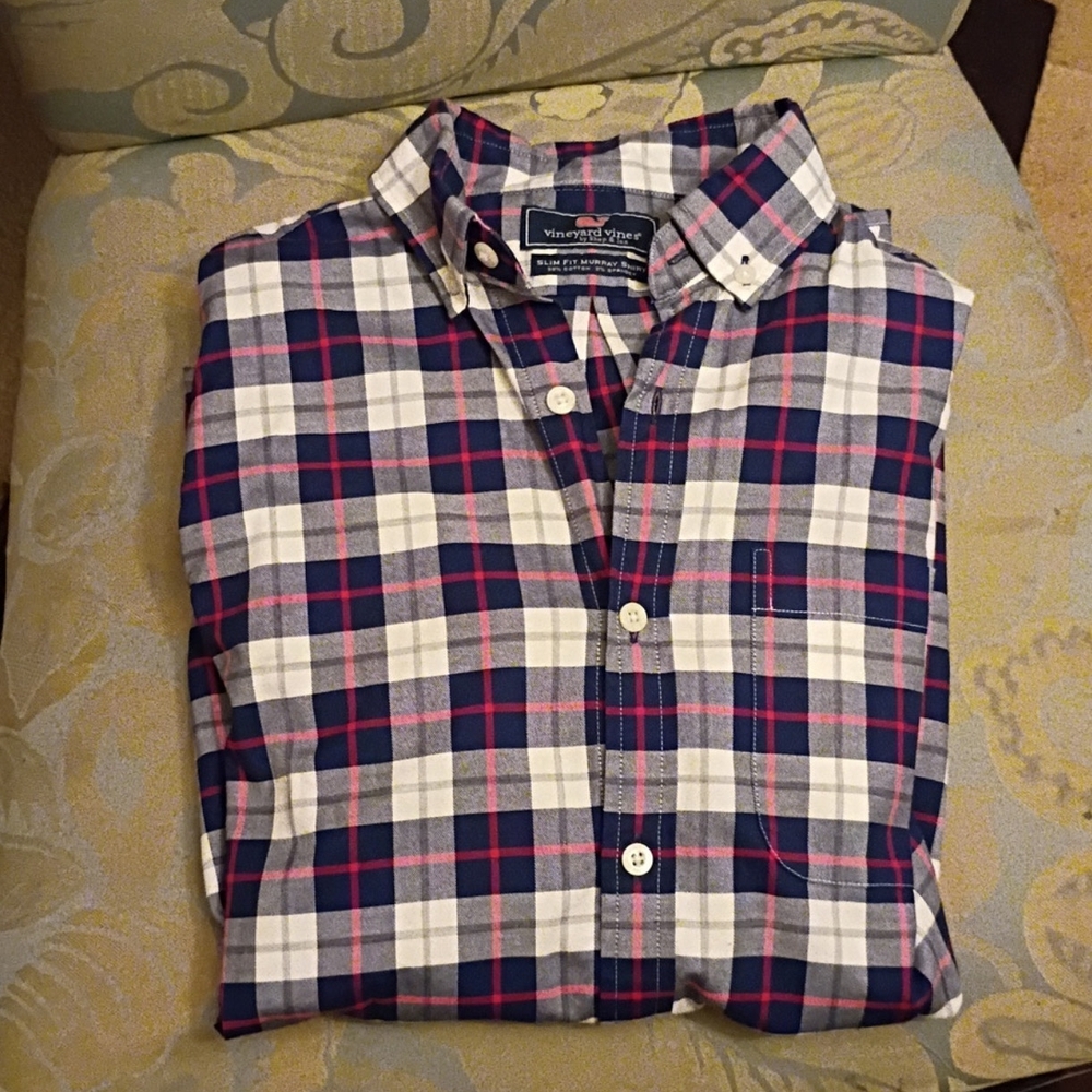 Plaid Button-Up Shirt - Picture 3 of 4
